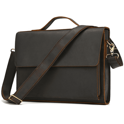 Cow Leather Male Computer Messenger Bag