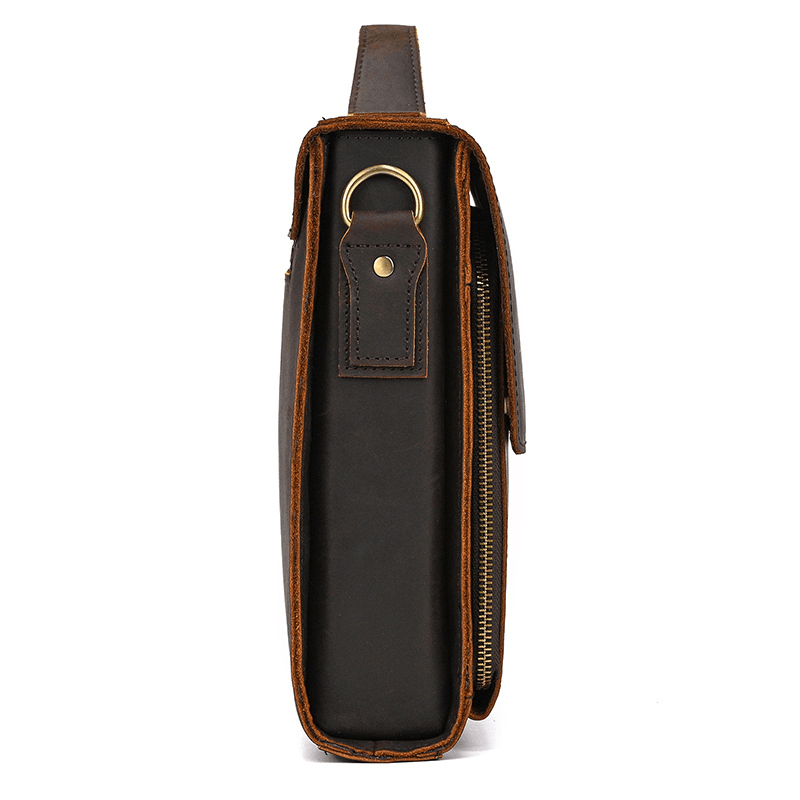 Cow Leather Male Computer Messenger Bag