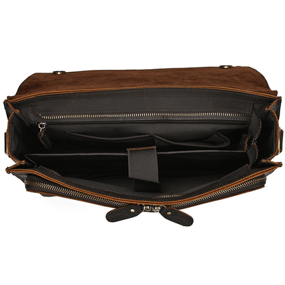 Cow Leather Male Computer Messenger Bag