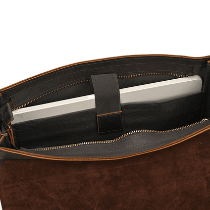 Cow Leather Male Computer Messenger Bag