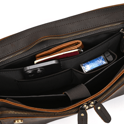 Cow Leather Male Computer Messenger Bag