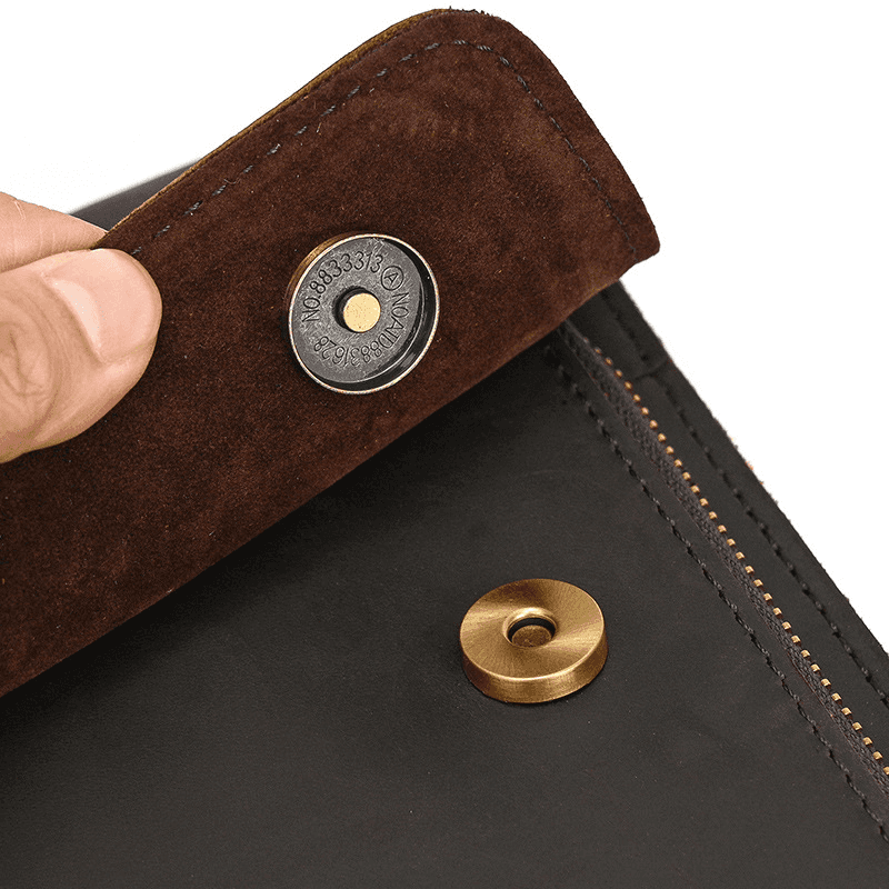 Cow Leather Male Computer Messenger Bag