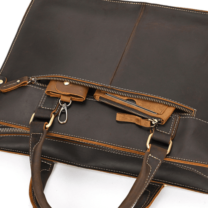 Elegant Leather Bag for Laptop for Men Business Briefcase
