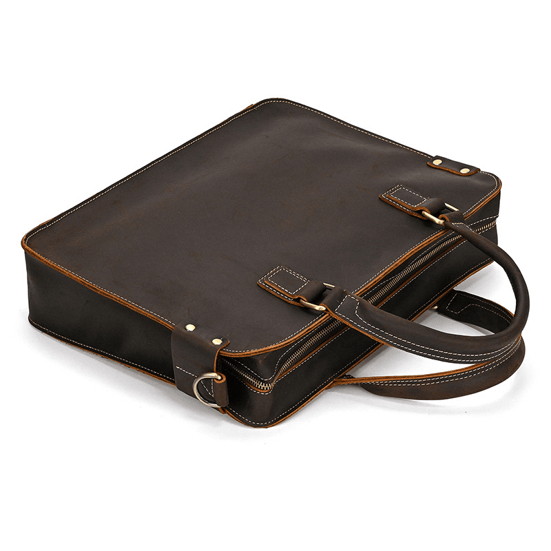 Elegant Leather Bag for Laptop for Men Business Briefcase