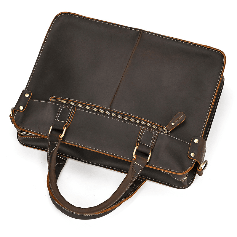 Elegant Leather Bag for Laptop for Men Business Briefcase