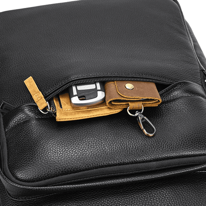 Fashion Genuine Leather Waterproof Backpack