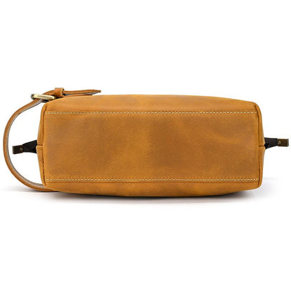 Full-Grain Leather Multi-Function Toiletry Bag & Wallet for Men