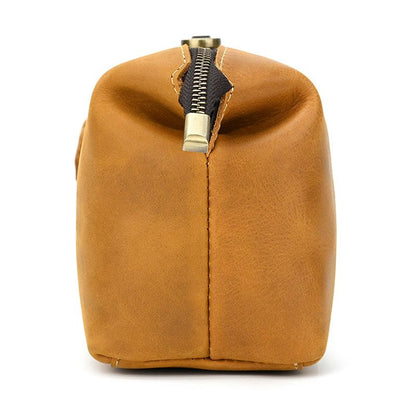 Full-Grain Leather Multi-Function Toiletry Bag & Wallet for Men