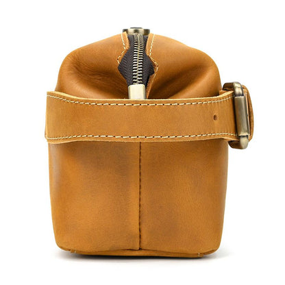 Full-Grain Leather Multi-Function Toiletry Bag & Wallet for Men