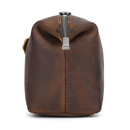 Full-Grain Leather Multi-Function Toiletry Bag & Wallet for Men