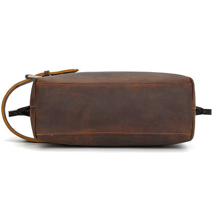 Full-Grain Leather Multi-Function Toiletry Bag & Wallet for Men