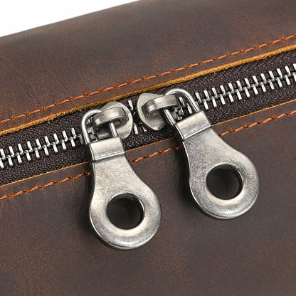 Full-Grain Leather Multi-Function Toiletry Bag & Wallet for Men