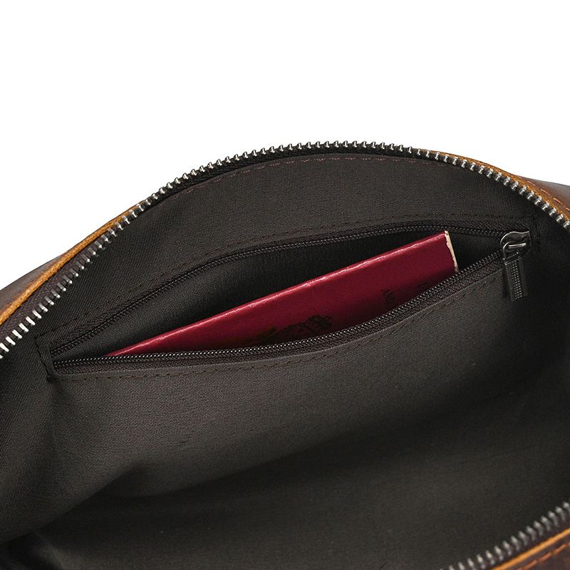 Full-Grain Leather Multi-Function Toiletry Bag & Wallet for Men