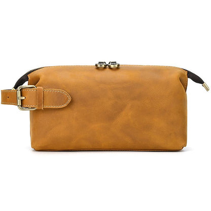 Full-Grain Leather Multi-Function Toiletry Bag & Wallet for Men