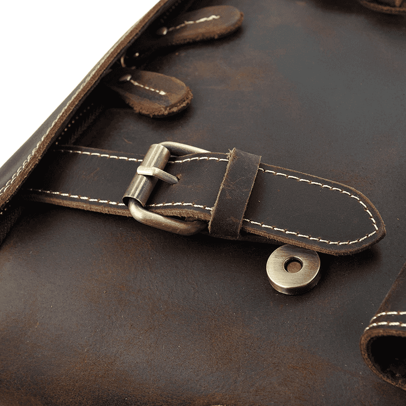 Full Grain Leather Backpack for Men 15 Inch Laptop | Vintage Leather Rucksack with Anti-Theft Pocket | Large Capacity Travel & Work Backpack