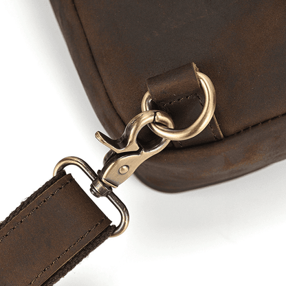 Full Grain Leather Sling Bag for Men – Vintage Leather Crossbody Chest Bag Fits 7.9" iPad, Anti-Theft Pocket, Men's Leather Shoulder Daypack