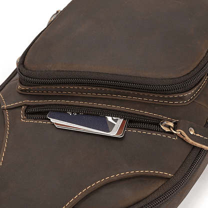 Functional Cross Body Leather Bag Fanny Pack