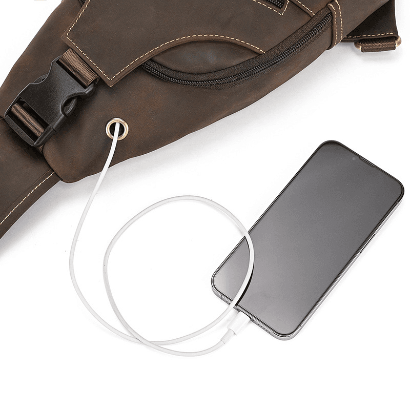 Functional Cross Body Leather Bag Fanny Pack