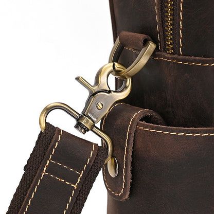 Leather Laptop Briefcase for Work and Travel