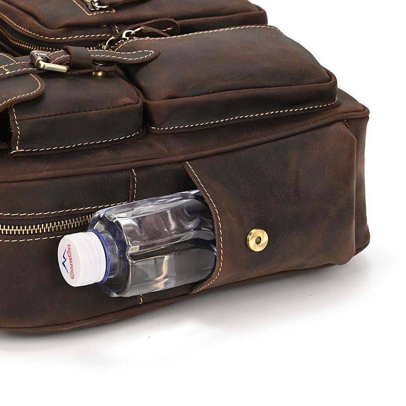 Leather Laptop Briefcase for Work and Travel