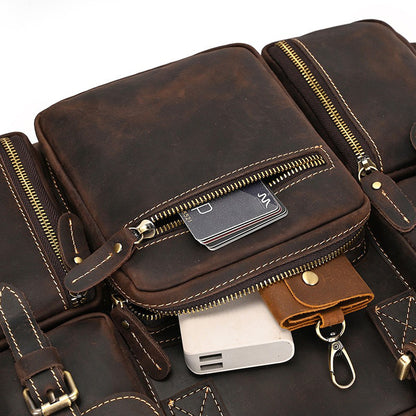 Leather Laptop Briefcase for Work and Travel