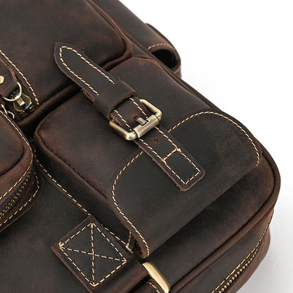 Leather Laptop Briefcase for Work and Travel