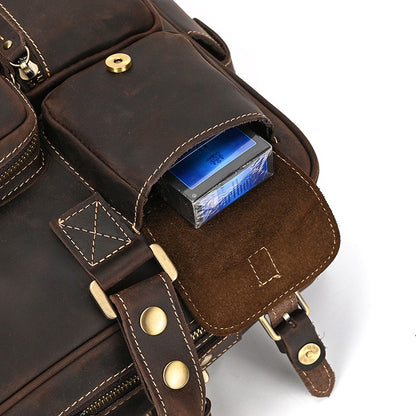 Leather Laptop Briefcase for Work and Travel