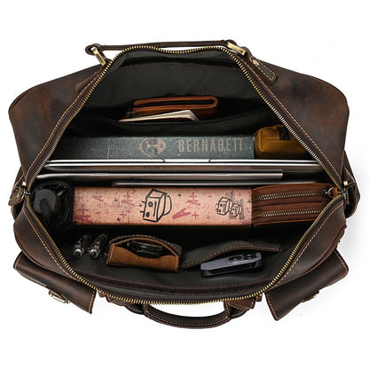 Leather Laptop Briefcase for Work and Travel