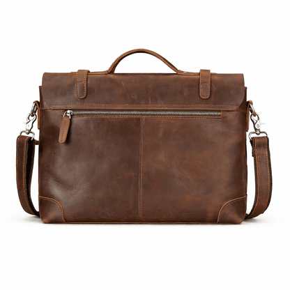 classic travel bag for men Men's Full Grain Leather Messenger Bag – Vintage Leather Briefcase for – DHM bags