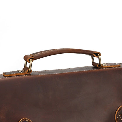 Men’s Leather Portfolio Messenger Bag