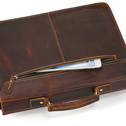 Men’s Leather Portfolio Messenger Bag