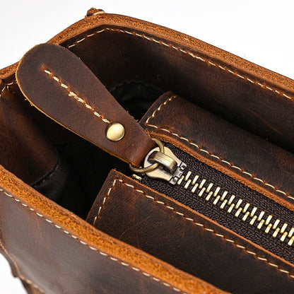 Men’s Leather Portfolio Messenger Bag