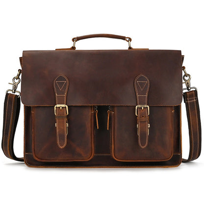 Men’s Leather Portfolio Messenger Bag