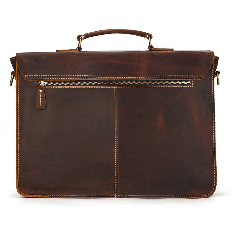 Men’s Leather Portfolio Messenger Bag