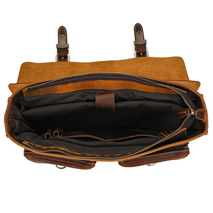 Men’s Leather Portfolio Messenger Bag
