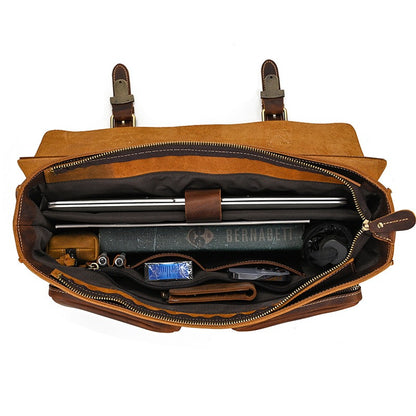Men’s Leather Portfolio Messenger Bag