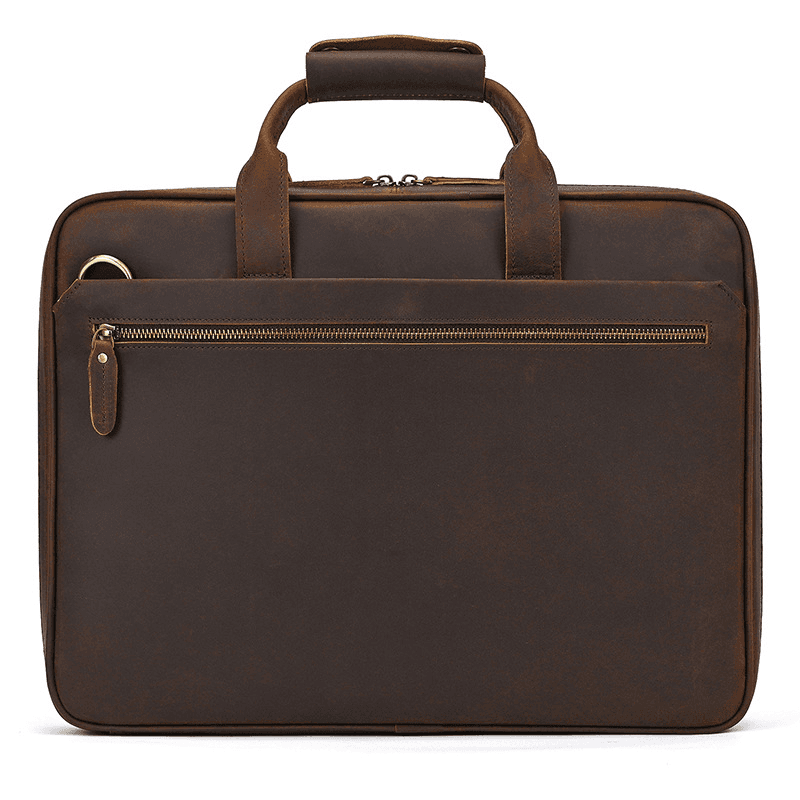 Mens Leather Bag Laptop Sophisticated Briefcase Style