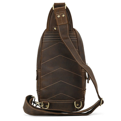 Premium Cross Body Brown Leather Bag Fanny Pack