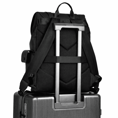 Premium Waterproof Messenger Backpack for Men | Ultra-fiber Leather, 15.6" Laptop Compatible