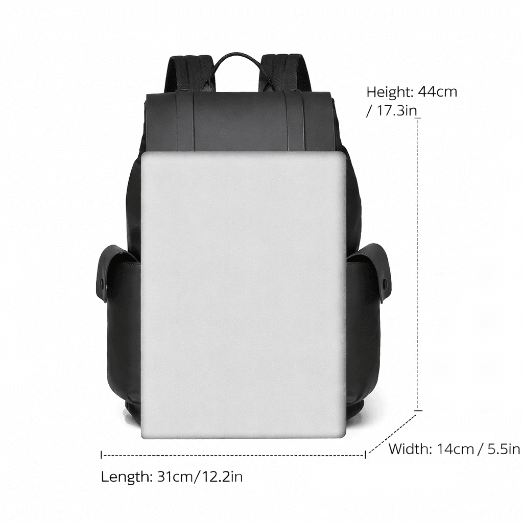 Premium Waterproof Messenger Backpack for Men | Ultra-fiber Leather, 15.6" Laptop Compatible