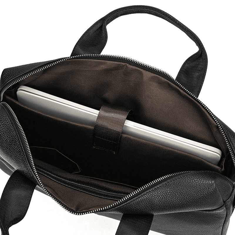 Real Leather Male Laptop Briefcase