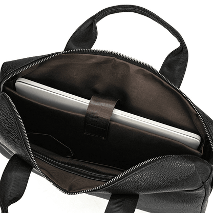 Real Leather Male Laptop Briefcase