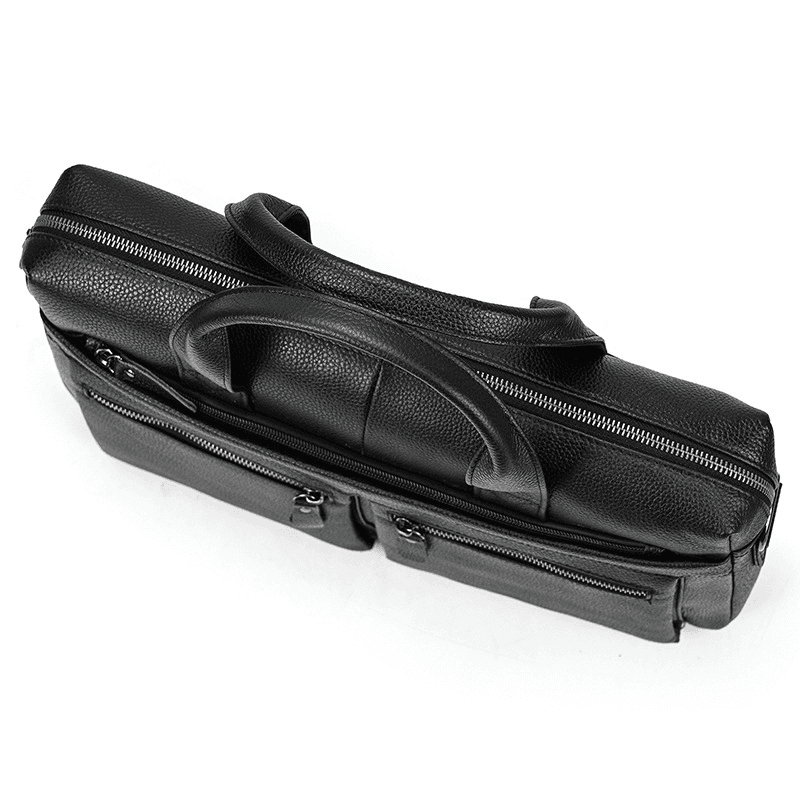 Real Leather Male Laptop Briefcase