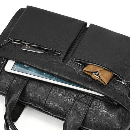 Real Leather Male Laptop Briefcase