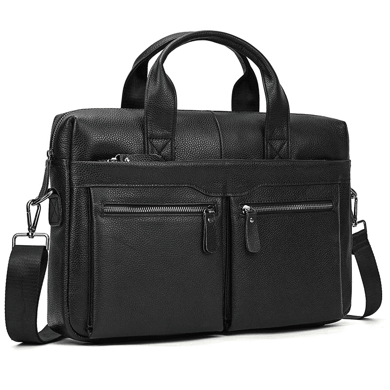 Real Leather Male Laptop Briefcase