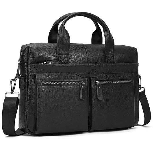 Real Leather Male Laptop Briefcase