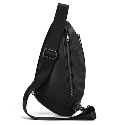 Stylish Black Leather Crossbody Bag Fanny Pack