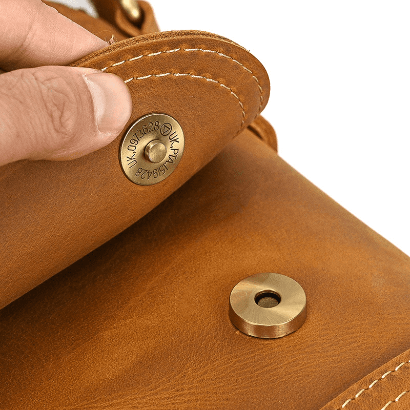 Top-Grain Leather 13" iPad Messenger – Handmade, Travel Ready