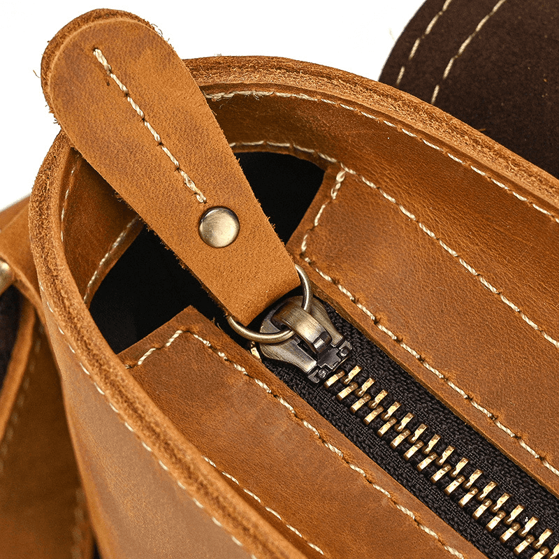 Top-Grain Leather 13" iPad Messenger – Handmade, Travel Ready