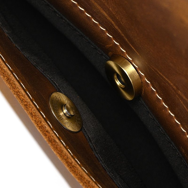 Vintage Full Grain Leather Camera Bag for Men – Handmade Shoulder & Crossbody Photography Bag